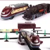 Electric RC Car Electric Train Children's Toys Retro Set Creative Decor Model Party Gifts Christmas 230607