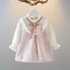 Girl's Dresses Toddler Baby Girl Dress Autumn New Style Long Sleeve Princess Skirt Kid Clothes Vestido 0-3Y