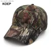 KOEP Novo chapéu de beisebol para pesca na selva ao ar livre Boné de camuflagem para homem Chapéu de caça Casquette Oak Camo Snapback Dad Caps KBMO5 L230523