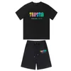 Trapstar Mens T-shirts T shirt Designer Shirts Embroidery Printed Letter Luxury Rainbow Color Summer Sports Casual Short Outfit Tracksuit Tidal flow design 558ess