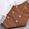 Chains Exquisite Star Pendant Necklaces For Women Shining Big Dipper Shape 925 Sterling Silver Chain Fine Jewelry Part Gifts