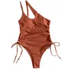 Maillot de bain femme maillot de bain long Transparent Sexy Bikini femme dos ouvert attache couleur unie épaule bretelles bas