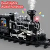 Electric RC Car 206CM Super Track Remote Control Train Ader Water Smoke Light Music Puzzle Teaching Parent Child Interaktion DIY Assembly RC Toy 230607