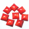 Crystal 4PCS Nature Red Coral Cabochons No Hole Size 10x10MM For Women Earring Making DIY Findings Free Shipping HOT ONES