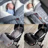 Sovsäckar födda baby vintervagn wrap varm filt stickning swaddle småbarn väska barnkammare sängkläder 230606