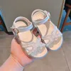 Sandals Baby Summer Scarpe 1-6 anni ragazze perline sandali First Walkers Baby Baby Princess Bow Dress Scarpe taglia 21-30 230606