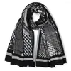 Schals 2023 Est Damen Vintage-Schal mit bedrucktem Muster, Baumwoll-Voile-Schal