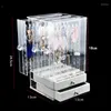 Jewelry Pouches Convenient Easy Plastic Necklace Display Stand Storage Rack Ring Organizer Dust-proof Earrings Holder Drawer Box