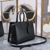 Large Capacity Tote Bag Black Crocodile Pattern Genuine Leather Designer Handbag Shoulder Bags Zipper Open Cowhide Crossbody Bags Top Quality Clutch