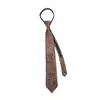 Neck Ties VEEKTIE Brand Retro Vintage Necktie 8CM Width for men Floral Golden Coffee Paisley Formal Suit Zipper Tie Zip Fashion 230605