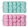 Baking Moulds 15 Cartoon Jelly Pudding Baking Cake Chocolate Ice Tray Handmade Soap Silicone Mold JN07