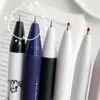 6Pcs Ink Pen Practical Plastic Push Design Simple Life Good-looking Gel For Taking Exam Writing Water-based