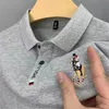 Heren Polo Hoge kwaliteit heren puur katoen geborduurd POLO shirt zomer highend business leisure sport revers shortsleeved Tshi 230607