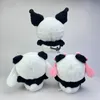 Dibujos animados anime panda muñecas niñas agarrando muñecas Kuromi Melody muñecas de dormitorio para niños