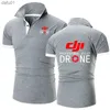 Summer Men's Polo shirt DJI Drone Pilot Print Casual High Quality Cotton Short Sleeves Man Harajuku Classic Tops Custom T-shirt L230520