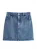 Женские жилеты Kumsvag 2023 Женщины весенняя джинсовая ткань модные сплошные V-образные женские женские женские жилеты из элегантной жилетки