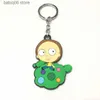 Keychains American Animation Series ~ Anime Film och tv-dubbelsidig PVC Soft Rubber Key Chain Gift Key Kedjan Pendant 3 T230607