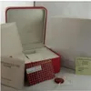 nouveau carré rouge pour omeg box watch livret étiquettes et papiers en anglais montres Box Original Inner Outer Men Wristwatch box241F