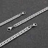 Chains 5/6/7MM Width Stainless Steel Cuban Chain Necklace For Women Men Silver Color Link Chunky Choker Classic Trendy Jewelry