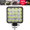 Bil 16 LED Square Spot Work Light for Car Truck Excavator Boat Motorcykel off-road Waterproof Universal Work Lamps 12V 24V