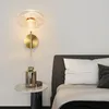 Wall Lamp Nordic Creative Copper Beside The Living Room Of 110V/220V Bedroom Luxury Flower Crystal LED Homedecoration