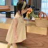 女の子のドレスサマーガールズドレス刺繍小さな新鮮なノースリーブベストシンプルな花ベビーキッズ服プリンセスパーティーチャームベスティドス