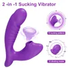 2 in 1 Sucking G-spot Vibrator for Women Clit Sucker Sex Clitoris Stimulation Female Masturbator Toy