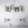 Ljuskronor minimalistisk kreativ LED GU10 Novely Chandelier Home Decor Luminaire U-formad pendellampa Matsal Kök Ljusbelysning Fixtur