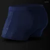 Mutande Toqucl 8XL Modal Summer Ice Silk Cooling Underwear Uomo Scava fuori traspirante Lotti all'ingrosso Mutandine da uomo per mesh