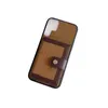 Case di cellulare Designer Case di carta Pocket Pocket per Samsung S24 S23 S22 S21 S20 S10 Plus Nota 20 Ultra Luxury Fundas Mobile Cover Fundas Flowas Brown Flower