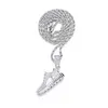 Chains 2023 Hip Hop Pendant In Europe And America Personalized 3D Shoes Full Diamond Cuban Necklace High Grade Jewelry