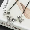 Pendant Necklaces Korean Flower Zircon Ballerina Crystal Wreath Tassel Sweater Chain Long Necklace Jewelry