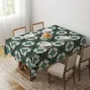 Table Cloth American Retro Green Tablecloth Geometric Printing Coffee Decoration Outdoor Picnic Round