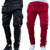 Mens Pants Summer Cargo Casual Hip Pop Joggers Reflective MultiCocket Trackpants Running Jogging Sports Trousers 230606