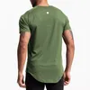 Lu Outdoor Men Sports T Shirt Solidny kolor krótkie rękawie oddychające potrójne koszule kulturystyczne