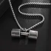 Pendant Necklaces Fashion Trend Stainless Steel Multiple Dumbbell Necklace Sports Leisure Motorcycle Jewelry Gift