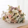 Decorative Flowers Rose Artificial Silk Scrapbook Fake For DIY Living Room Garden Wedding Decoration Christmas Bouquet Vase