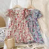 Robes De Fille D'été Fille Robe Brodée Fantaisie Princesse Pour Les Filles Petite Manches Volantes Vêtements Pour Enfants Bébé Enfants Vêtements R230607