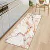 Tapis 3D Texture de marbre longue bande tapis de cuisine anti-dérapant longue bande chambre couloir tapis tapis doux pour salon décor à la maison R230607