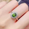 Cluster Rings 2023 Natural Diopside Ring For Women Fine Jewelry Real 925 Silver Special Craftmanship Ruby Gemstone Good Gift