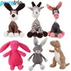 Plush Dog Toys Corduroy för små medelstora hundar Animal Dog Squeaky Toy Bite Resistant Tugga Toy Molar Teeth Cleaning valp Toys