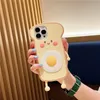 kostenloser DHL Großhandel 3D Ei Brot Toast Silikon Handyhülle für iPhone 14 Pro Max 11 12 13 Pro Max Niedliche Cartoon stoßfeste weiche rückseitige Abdeckung