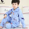 Pyjamas Enfants Flanelle Pyjama Ensembles Garçons Filles Automne Hiver Épaissir Chaud Maison Porter Dessin Animé Revers À Manches Longues Dormir Vêtements Ensembles 230606