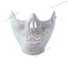 Stitch Diy Halloween Skull Mask Cosplay accessoires Party Masque Masquerade Maske Maske Diamond Painting Horror Mask Skeleton Squelette Half Face