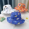 Wide Brim Hats New Summer Girls Boys Fisherman Hat Sun Outdoor Bucket Toddler Kids Cap R230607