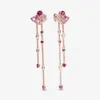 Hot Sale Designer simple atmospheric earrings pink fan tassel designer silver exaggerated wind ancient style classic high-quality jewelry does not lose color