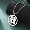 Pendant Necklaces Fishhook Girl Sister Necklace Mother Daughter Family Strong Box Chain Gift For Man Father Dad Woman Stainless Steel