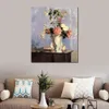 Bukett med blommor handgjorda Camille Pissarro målning Landskap Impressionist Canvas Art for Entryway Decor