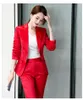 Dwuczęściowe spodnie damskie 2023 Masowe spodni garnitury kobiet roboczych biznesowych spodni blezer set biuro dama 2 sztuki