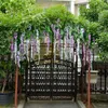 Flores decorativas 24 pçs Flor Wisteria Artificial Falsa Violeta Decoração de Arco de Casamento para Pendurar na Parede Rattan Planta de Videira